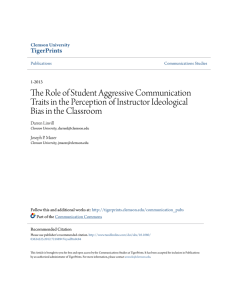 The Role of Student Aggressive Communication Traits