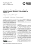 An investigation of atmospheric temperature profiles in the