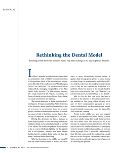Rethinking the Dental Model - New York State Dental Association