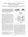 A 5-GHz CMOS transceiver for IEEE 802.11a wireless LAN systems
