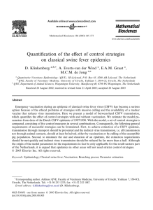 Quantification of the effect of control strategies on classical swine