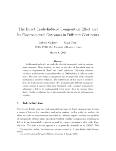 The Direct Trade-Induced Composition Effect and Its Environmental