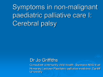 Symptoms in non-malignant paediatric palliative care I: Cerebral palsy