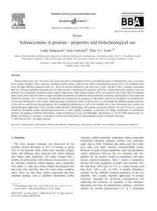 Johansson L, Gafvelin G, Arnér ES. Selenocysteine in proteins