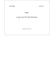 Logit and Probit Models