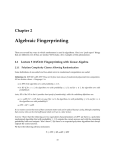 Algebraic Fingerprinting - Computing + Mathematical Sciences