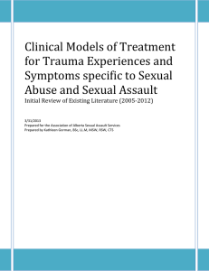 Clinical Models of Treatment for Trauma Experiences
