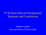 4th Kitasato-Harvard Symposium: Summary and Conclusions