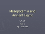 Mesopotamia and Ancient Egypt