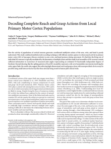 Decoding Complete Reach and Grasp Actions from Local Primary