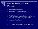 Present Perfect/Simple Present