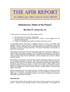 Aldosterone: Villain of the Peace?