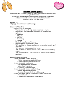 Human Body Quest Unit Plan