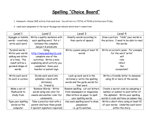 spelling_choice_board