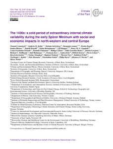 The 1430s: a cold period of extraordinary internal climate variability