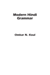 Modern Hindi Grammar - Kashmiri Overseas Association, Inc.