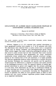 Implications of Altered Brain Ganglioside Profiles in Amyotrophic