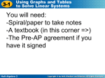 Use a graph and a table to solve the system. Check your answer.