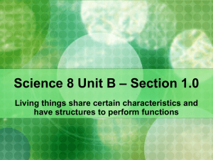 Science 8 Unit B – Section 1.0