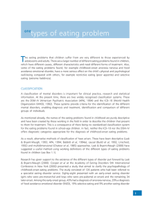 Types of eating problems (in children)