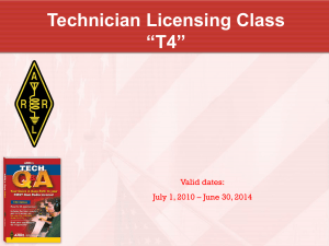 Amateur Radio Technician Class Element 2 Course Presentation