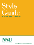 NSU Style Guide - Norfolk State University