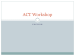 ACT Workshop