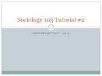 Sociology 103 Tutorial