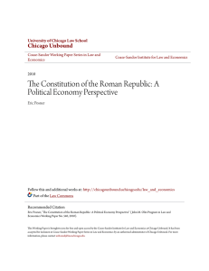 The Constitution of the Roman Republic: A Political Economy