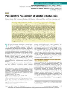 Perioperative Assessment of Diastolic Dysfunction