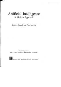 Artificial Intelligence: Modern Approach