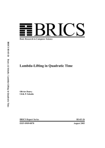 Lambda-Lifting in Quadratic Time