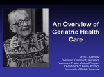 An Overview of Geriatric Health Care