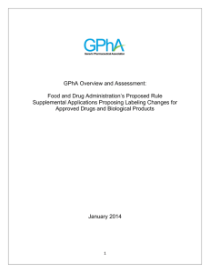 GPhA Overview and Assessment: Food and Drug Administration`s