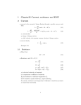Current, resistance, and electromotive force