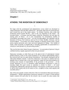 Ch.1 Athens: The Invention of Democracy