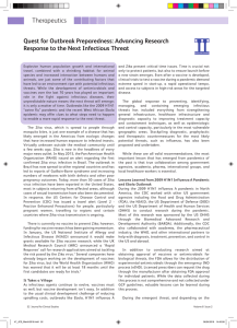 Advancing Research Response to the Next Infectious Threat