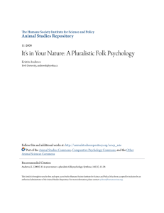 It`s in Your Nature: A Pluralistic Folk Psychology
