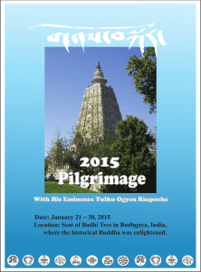 2015 Pilgrimage to eight Buddha`s holy places