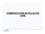 COMMUNICATION IN PALLIATIVE CARE