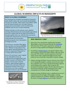 GLOBAL WARMING IMPACTS IN MISSISSIPPI