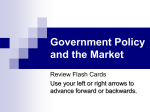 Government Policy and the Market Place