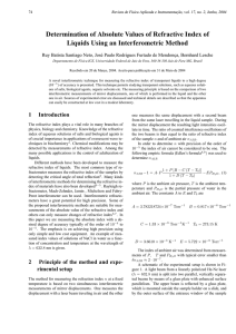 Determination of Absolute Values of Refractive Index of Liquids