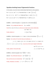Equations Involving Inverse Trigonometric Functions