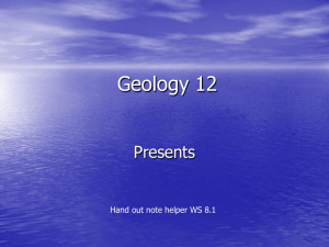 Geology 12 - First Class
