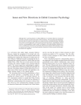 Issues and New Directions in Global Consumer Psychology