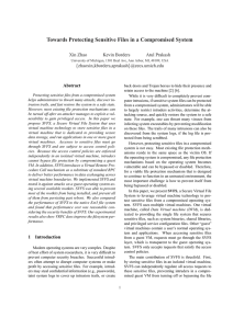 Towards Protecting Sensitive Files in a Compromised System