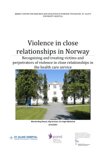 Violence in close relationships in Norway