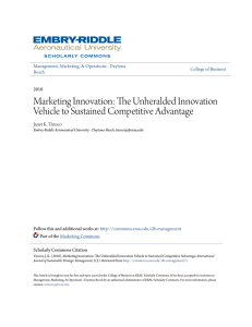 Marketing Innovation: The Unheralded Innovation Vehicle to
