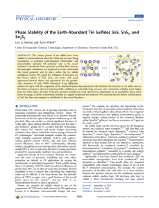 Phase Stability of the Earth-Abundant Tin